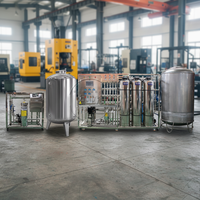 Ligne de production d'eau pure purifiée en deux étapes 1T/H, équipement de mise en bouteille, système de traitement RO, pompe 24 heures