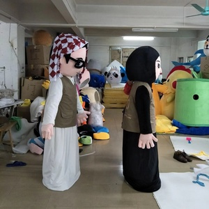 Efun MOQ 1 PC profesional personalizado árabe <span class=keywords><strong>pareja</strong></span> mascota disfraz felpa personaje <span class=keywords><strong>de</strong></span> dibujos animados mascota disfraz para la venta - Product Image 2