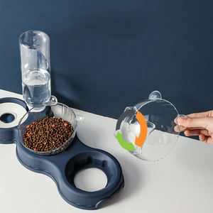 Bouteille d'eau portable pour chien en plastique moderne de haute qualité, à deux compartiments, avec logo personnalisable, légère, antidérapante et facile à nettoyer - Product Image 3