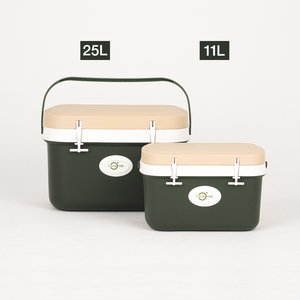 Vietnam OEM PP <b>Cooler</b> <b>Box</b> <b>Ice</b> <b>Box</b> 25L Khaki Beige 10-Hour Modern Italian-Inspired Design Custom Logo - Product Image 1