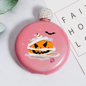 Tùy Chỉnh Biểu Tượng 18/8 Thép Không Gỉ 5Oz Sang Trọng Vòng Hip Flask Lấp Lánh Long Lanh Vòng Hip Flask Với Kim Cương Rhinestone Nắp - Product Image 1