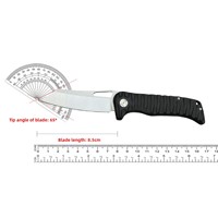 Couteau de poche pliant 8Cr13 MoV, manche texturé antidérapant G10, outil utilitaire portable EDC pour le camping, la pêche, la survie en plein air