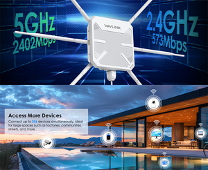 Wavlink Wifi 6 AX 3000m ngoài trời không dây lưới <span class=keywords><strong>Router</strong></span> 2.4G 5G băng tần kép wifi6 Extender wn588hx3 tín hiệu Booster IP67 không thấm nước - Product Image 4
