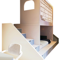 Meubles pour chambres d'enfants sur le thème des garçons, maisons de jeu, conception personnalisée de lits créatifs à deux étages pour garçons