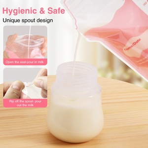 Sacs de conservation du lait maternel SANS BPA, avec anneau de détection de température, en matériau de qualité alimentaire, emballage personnalisé imprimé, adaptés au congélateur - Product Image 3