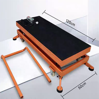 Table élévatrice à ciseaux hydraulique manuelle mobile d'intérieur, plateforme pliable, chariot plat pour la décoration murale
