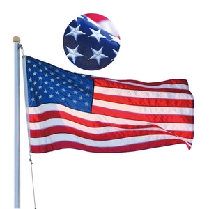 Drapeau américain brodé personnalisé Élection <span class=keywords><strong>américaine</strong></span> 3 * 5ft Tissu Oxford Drapeau américain brodé - Product Image 2