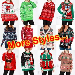 Vêtements personnalisés Tricot <span class=keywords><strong>Pull</strong></span> <span class=keywords><strong>de</strong></span> Noël pour femmes Motif familial Jacquard <span class=keywords><strong>Pull</strong></span> du Nouvel An <span class=keywords><strong>Pull</strong></span> <span class=keywords><strong>de</strong></span> Noël moche <span class=keywords><strong>Pull</strong></span> Grinchs - Product Image 4