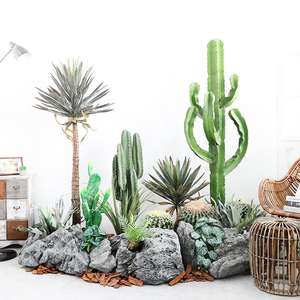 Plantes Décoratives Séchées en Pot de Haute Qualité, Plantes Artificielles d'Extérieur, <span class=keywords><strong>Cactus</strong></span> Artificiel en Plastique pour Terrain de Football - Product Image 5