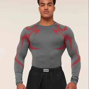Camiseta de Compresión Rash Guard para Hombre, Sublimada Personalizada, Transpirable, de Spandex/Poliéster, para MMA BJJ, Manga Larga, Anti-UV - Product Image 1