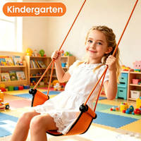 Siège de balançoire suspendu Ropecube pour enfants, en tissu, cordes en polyester réglables, ceinture de sécurité pour garderie, maison, intérieur/extérieur, jardin