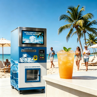 Distributeur automatique de glace en libre-service 24h/24 et 7j/7, paiement par pièces et sans numéraire, écran tactile, machine à glace automatique commerciale