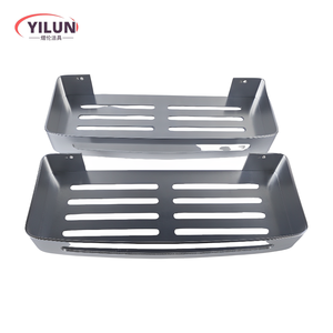 مجموعة أرفف حمام رمادية مستقيمة مثبتة على الحائط من الألومنيوم بتصميم جديد ، مجموعة رف لغرفة الاستحمام للحمام - Product Image 2