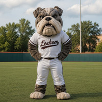 Costume de mascotte de bouledogue de dessin animé personnalisé Leehom en mousse EVA et peluche douce, avec détection par aiguille, pour adultes unisexe, activités sportives et de jeu