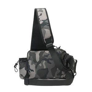 Sac à dos tactique multifonctionnel en nylon imperméable, grande capacité, avec insert pour canne à pêche et équipement, design bandoulière - Product Image 2