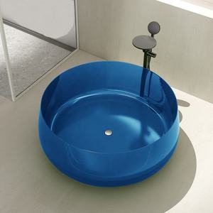 שקוף שרף אמבטיה בצבע קריסטל זכוכית ביתי עצמאי קטן שטוח דק קצה אווז מעגל עגול אמבטיה - Product Image 2