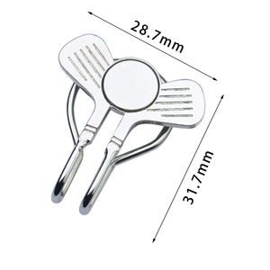 Nouveau marqueur de golf en métal émaillé en forme de boule, peinture cuite au four, avec design créatif style queue de billard, clip magnétique pour casquette, disponible en stock - Product Image 5