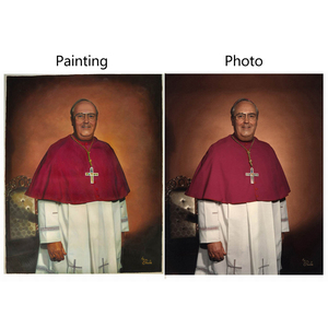 Dipinto Realistico su Tela Personalizzato di Ritratto da Foto, Arte Giudaica Artigianale per Regalo di Anniversario Familiare Ebraico - Product Image 6