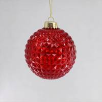 Boule de Noël en plastique transparente à facettes, idéale pour la décoration de l'arbre de Noël et de la maison