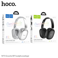 Headphone Nirkabel BT Hoco W73 Trendi 2026, Elegan, Kontrol Aplikasi Pintar, Headset Over-Ear, Logo Kustom OEM