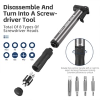 Pompe à air manuelle portable en aluminium pour vélo, outil professionnel de démontage de pneus de vélo de montagne, mini pompe étanche pour cyclisme