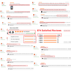 Заводские Оптовые Роскошные серьги, коробки для колец, нефритовые подвески, черное светодиодное освещение, индивидуальные шкатулки для ювелирных изделий - Product Image 4