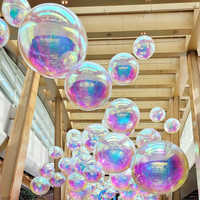 Ballons Gonflables Métalliques, Boules Miroir Gonflables, Ballons Réfléchissants Colorés Laser pour Mariages, Noël, Centres Commerciaux, Événements et Fêtes