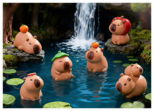 Figuras de Resina de Animales Adorables, Capibara, Juguete Infantil, Modelo de Dibujos Animados, Hada, Religioso, Bolsa Misteriosa Sorpresa, Fiesta - Product Image 3