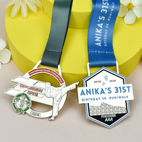 Médaille de finisseur sportive personnalisée sur mesure pour course cycliste, événement de course à pied, tournoi d'arts martiaux, avec ruban