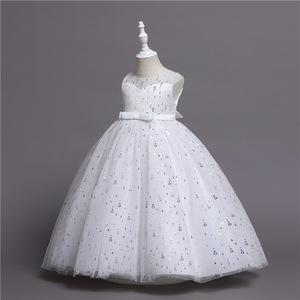 Abito estivo con paillettes in <span class=keywords><strong>Tulle</strong></span> per la festa di nozze bambino principessa spettacolo abito lungo abiti per bambini per ragazze abiti da sera formali - Product Image 3