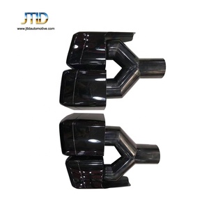 JTLD Knalpot Model Y dengan Dua Lubang Keluar Baru untuk Mercedes Benz AMG Gaya Panjang dan Pendek Berlapis Hitam Mengkilap Garansi 1 Tahun - Product Image 3