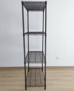 מתלה חדש אופנה אחסון מתכת עם ציפוי חוט פלדה שקוף עבור ארגון יעיל - Product Image 2