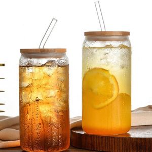 Verres réutilisables en bambou avec couvercle, type Mason Jar, 350 ml, transparents, pour boire avec pailles - Product Image 6