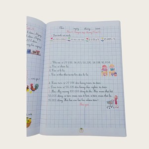 Quaderno per esercizi di matematica personalizzato con stampa a punto metallico, per la scuola primaria, grado 1, con griglia, MOQ basso - Product Image 3