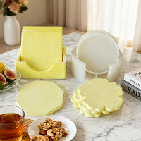 Accessoires de barre de moules de dessous de verre époxy en silicone carrés et ronds pour la forme ovale d'art de résine avec la boîte de rangement