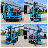 Machine de forage de puits d'eau sur chenilles 200m, foreuse hydraulique pour irrigation agricole et approvisionnement en eau