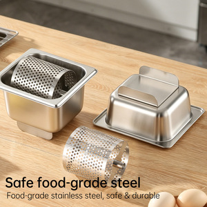 Stainless Steel Grease Roller Box 17.6x16x12cm With Support Feet For Food Truck Use - Product Image 4