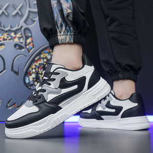 Baskets Chunky à Plateforme pour Hommes, Tige en Maille Respirante, Lacets, Doublure en Maille Respirante, Semelle Extérieure en Caoutchouc, Chaussures Décontractées pour la Marche Toutes Saisons, Couleur Unie - Product Image 4