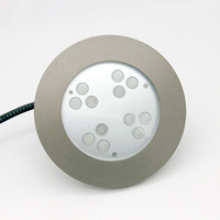 Extérieur IP68 Étanche Submersible 18W Dmx LED Lumières Acier Inoxydable Blanc Chaud RVB pour Paysage Fontaine Sous-Marine Piscine