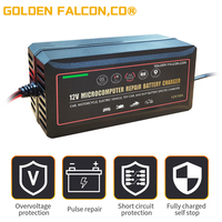 Chargeur de batterie de voiture électrique intelligent 12V 10A, adaptateur de chargeur de voiture pour batterie au plomb-acide, charge rapide universelle