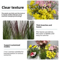 Rumput buatan, rumput bawang, pengiriman lintas batas, tanaman hijau buatan, rumput pampas cerah, tulip, rumput bulu kelinci, ulat, bola-bola kecil