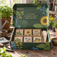 Boîte d'expédition pour graines en carton ondulé E-Flute brillant personnalisée pour l'emballage de jardinage
