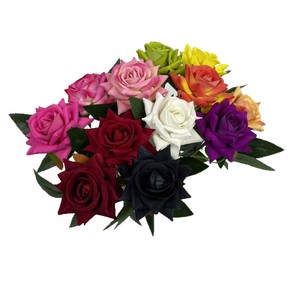 Flores Artificiales Qiye, Rosa de Terciopelo Pequeña para Esquina, Rosa de Seda, Decoración para Bodas y Hogar, Estilo Romántico Moderno - Product Image 3