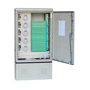 Kotak Splicing serat kabinet kaset, Ftth Gpon 288F/576F/1152F rangka distribusi besar dengan SC/LC/FC/ST Splice Tray dan Splitter