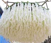 Plante artificielle en soie de glycine pour décoration florale de restaurant, mariage, plafond – Vente en gros 1M Glycine artificielle en soie