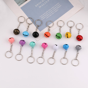 Llavero Colgante de Campana Color Macaron, Accesorio Metálico Plateado para Llaves de Coche, Primavera 2024, Origen Yiwu - Product Image 1