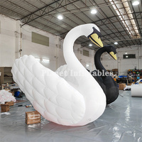 Modèle animal gonflable d'événement portatif de partie allumant le cygne gonflable d'oie de cygne pour la décoration