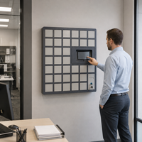 Armoire à clés murale intelligente pour gérer les clés, solution de gestion électronique de clés pour usage commercial, gain de place