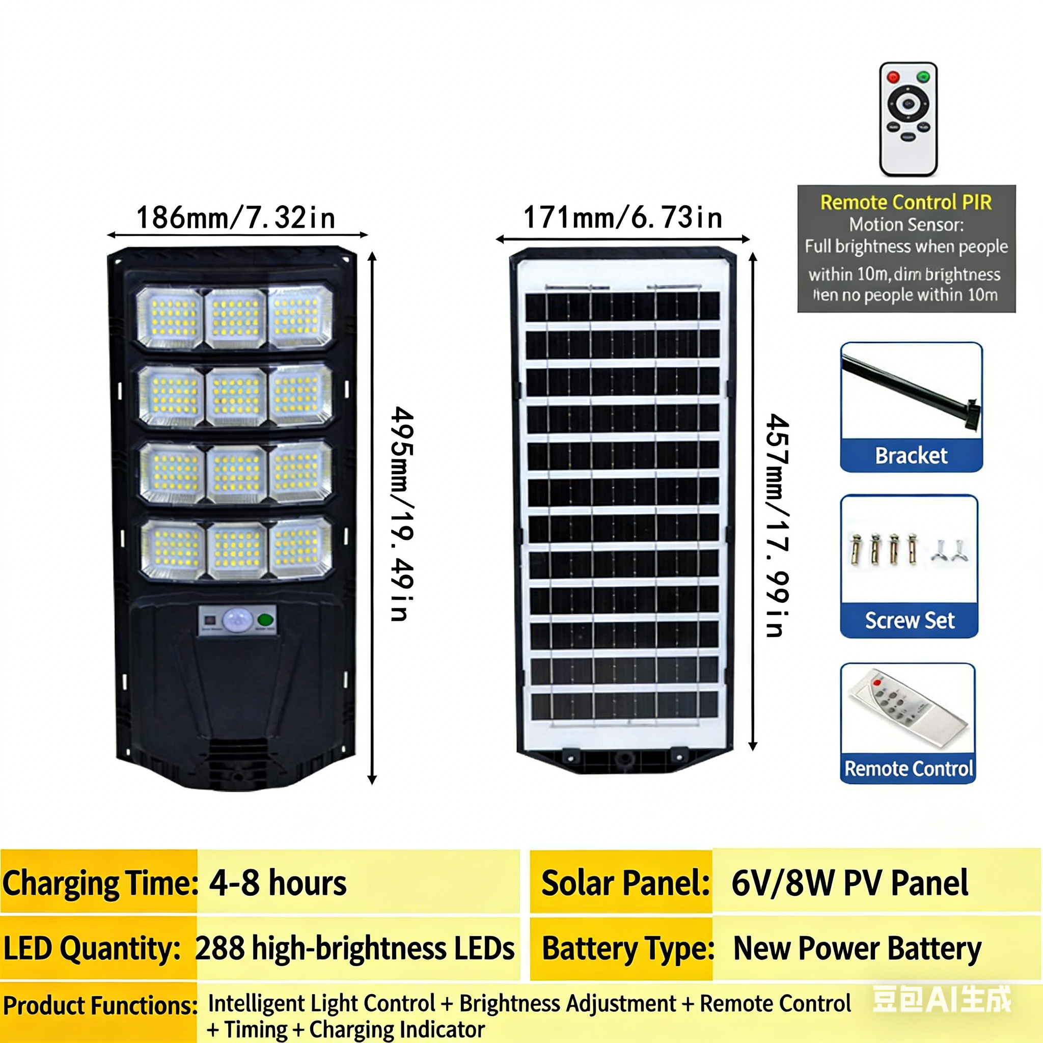 100W - 288 เม็ดต่อถ้วยเดียว
