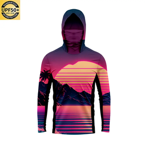 High Quality Unisex Plus Size Long Sleeve Hoody <b>Fishing</b> <b>T</b>-<b>Shirts</b> Recycled Material UPF50 Anti-Bacterial Camouflage Breathable - Product Image 3